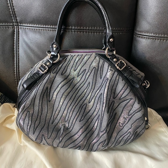 Coach Madison Sophia Lurex Zebra Jacquard Bag - Picture 4 of 5